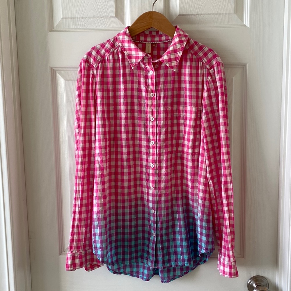 Pilcro from Anthropologie Gingham Button Down Shirt